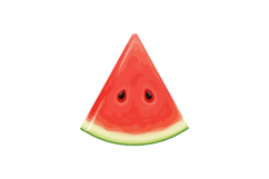 Watermelon slice in vibrant colors with flat design style sh Product Image 1