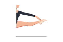 Ballerina performing an elegant stretch in a graceful pose, Product Image 1