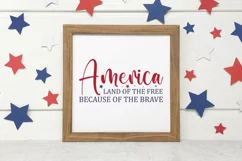 America Land of the Free Because of the Brave SVG File Product Image 2
