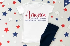 America Land of the Free Because of the Brave SVG File Product Image 6