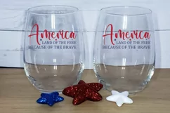 America Land of the Free Because of the Brave SVG File Product Image 5