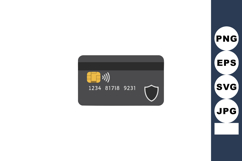Credit card with chip and contactless payment symbol secure Product Image 1