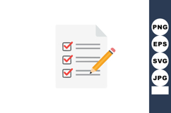 Checklist with pencil marking tasks on paper symbolizing org Product Image 1