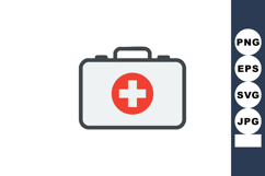 First aid kit vector icon with medical cross symbol for emer Product Image 1