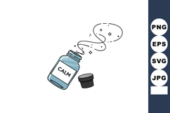 Calm concept with open bottle releasing magical particles fo Product Image 1