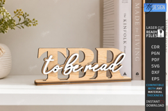 To Be Read Shelf Decor Laser Cut | Shelf Sitter | Home Decor Product Image 1