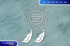 To Catch Your Dream You Must Chase It Papercut Product Image 1