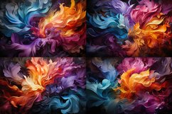 a colorful flower on a black background Product Image 1