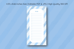 Watercolor Blue Stripe To Do List | To do list Product Image 1