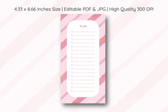 Watercolor Pink Stripe To Do List | To do list Product Image 1