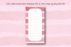 Watercolor Pink Stripe To Do List | To do list Product Image 1