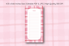 Watercolor Pink Stripe To Do List | To do list Product Image 1