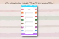 Watercolor Colorful Stripe To Do List | To do list Product Image 1