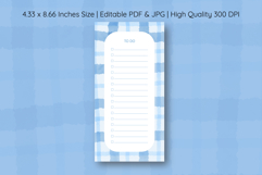 Watercolor Blue Stripe To Do List | To do list Product Image 1