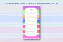 Watercolor Colorful Stripe To Do List | To do list Product Image 1