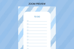 Watercolor Blue Stripe To Do List | To do list Product Image 2