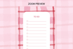 Watercolor Pink Stripe To Do List | To do list Product Image 2