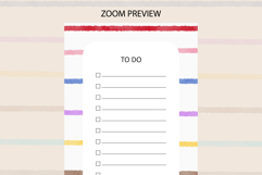 Watercolor Colorful Stripe To Do List | To do list Product Image 2