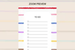 Watercolor Colorful Stripe To Do List | To do list Product Image 2