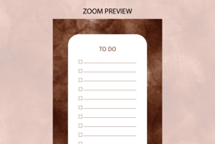 Watercolor Brown Splash To Do List | To do list Product Image 2