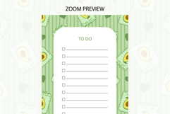 To do list template with avocado stipe | To do list Product Image 2