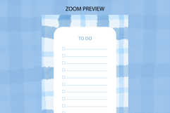 Watercolor Blue Stripe To Do List | To do list Product Image 2
