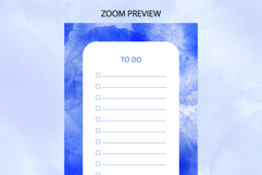 Watercolor Blue Splash To Do List | To do list Product Image 2