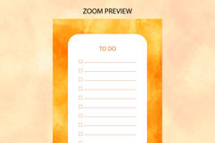 Watercolor Orange Splash To Do List | To do list Product Image 2