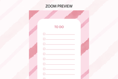 Watercolor Pink Stripe To Do List | To do list Product Image 2