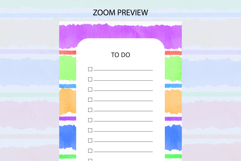 Watercolor Colorful Stripe To Do List | To do list Product Image 2