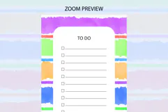 Watercolor Colorful Stripe To Do List | To do list Product Image 2