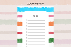 Watercolor Colorful Stripe To Do List | To do list Product Image 2
