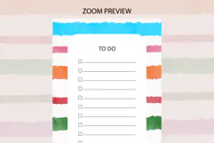 Watercolor Colorful Stripe To Do List | To do list Product Image 2