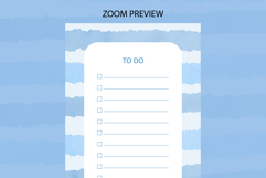 Watercolor Blue Stripe To Do List | To do list Product Image 2