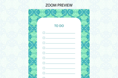 Ogee Pattern To Do List Template | To do list Product Image 2