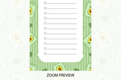 To do list template with avocado stipe | To do list Product Image 3