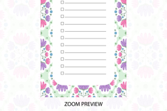 Folk Flower To do list template | To do list Product Image 3