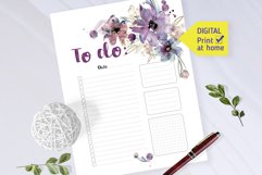 To Do Printable Floral Planner Product Image 1