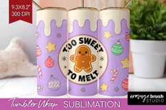 To Sweet To Melt Xmas Tumbler Wrap Christmas Tumbler PNG Product Image 1