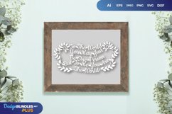 To Me You are The World Papercut SVG Product Image 1