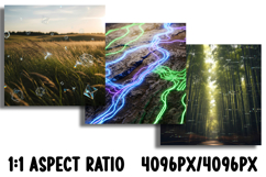 Ethereal Nature Digital Glitch Backgrounds Product Image 3