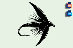 Fly Fishing Fly Silhouette Design Product Image 1