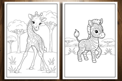Cute Zoo Animal Coloring Pages | Adorable Baby Animals Product Image 2