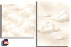 Cream and Sand Watercolor Cloud Background Product Image 1