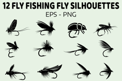 Fly Fishing Fly Silhouette Design Product Image 1