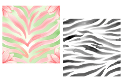 Colorful Zebra Paper Watercolor Blends Digital Paper Product Image 2
