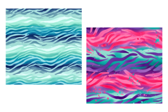 Colorful Zebra Paper Watercolor Blends Digital Paper Product Image 6
