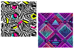 Colorful Zebra Paper Geometric Stripes Digital Paper Product Image 4