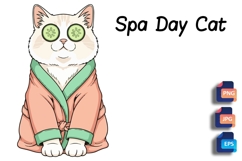 Spa Day Cat - Fluffy Feline Relaxation Product Image 1
