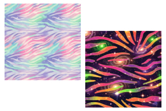 Colorful Zebra Paper Galaxy Prints Digital Paper Product Image 3